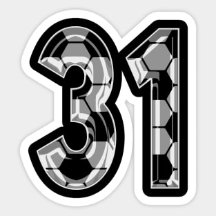 Soccer Number 31 Soccer Jersey #31 Soccer Mom Player Fan Sticker